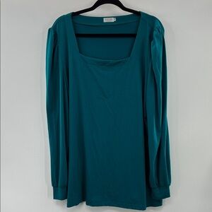 3For$20 Halife Teal Long Sleeve Women's Top size: 2X